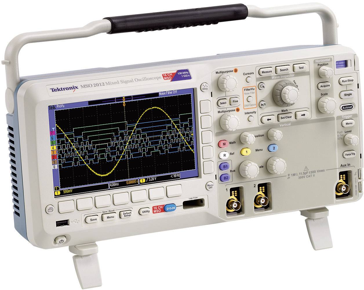 Tektronix MSO2004B Digital-Oszilloskop kalibriert (ISO) 70 MHz 20-Kanal 1 GSa/s 1 Mpts 8 Bit Digital-Speicher (DSO), Mixed-Signal (MSO) 1 St.