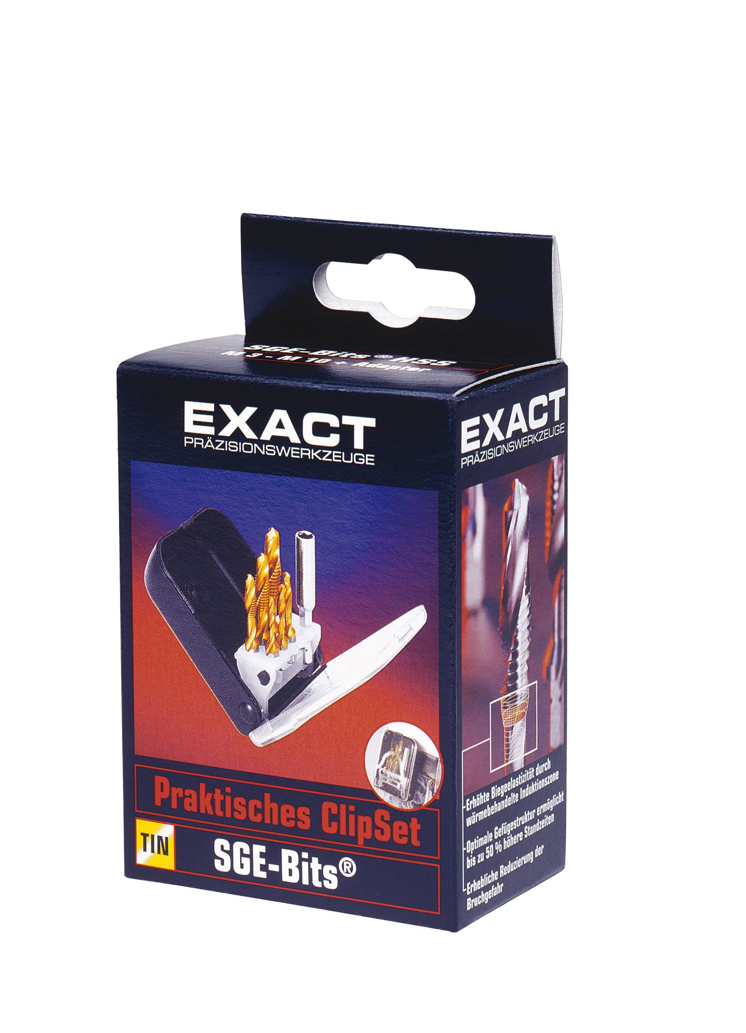 Exact 50909 Kombigewindebohrer-Set 8teilig metrisch Rechtsschneidend HSS 1 Set