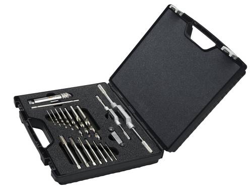 Exact 70531 Gewindeschneidsatz 18teilig HSS metrisch M3, M4, M5, M6, M8, M10, M12