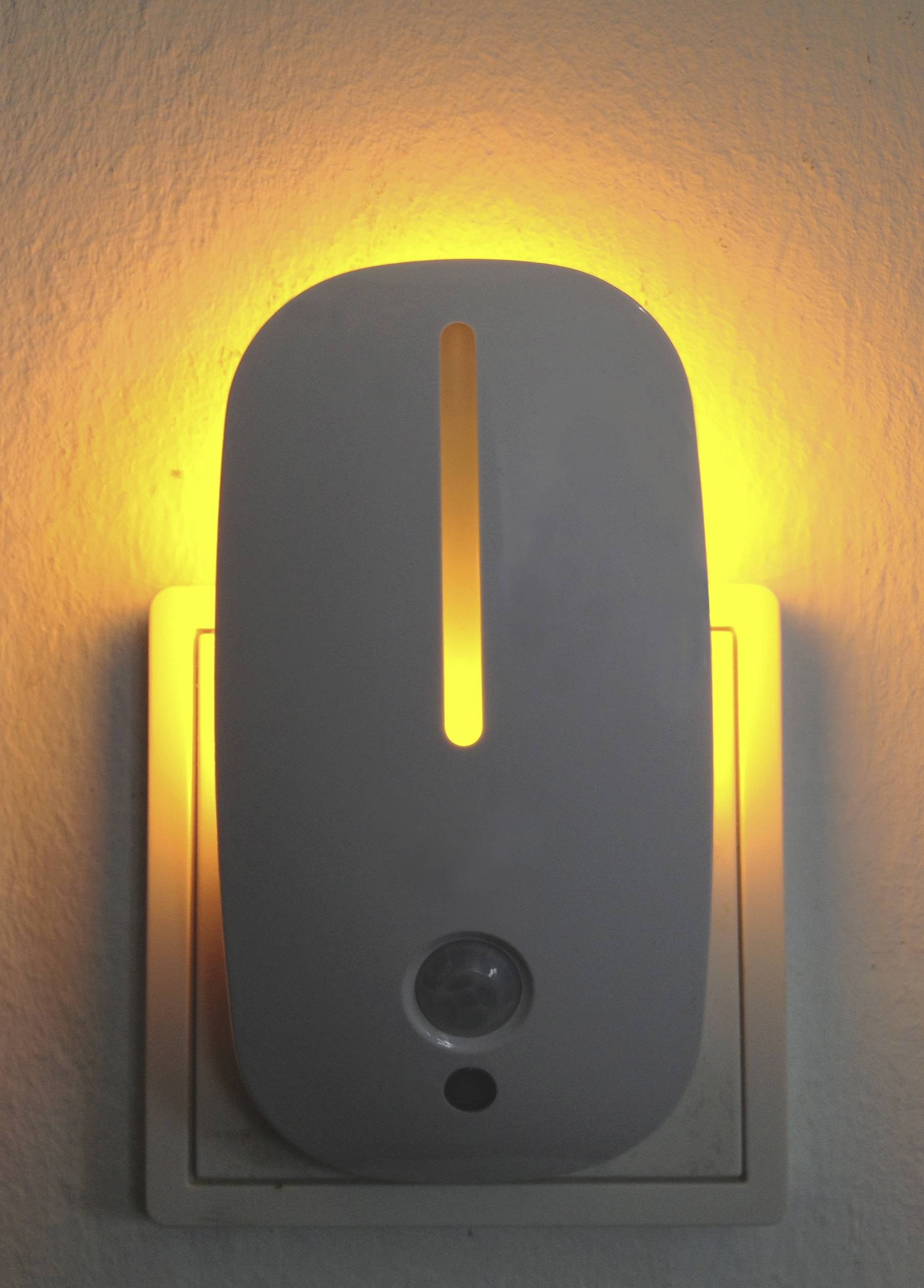 Müller-Licht 57022 Nachtlicht mit Bewegungsmelder Oval LED Bernstein Weiß