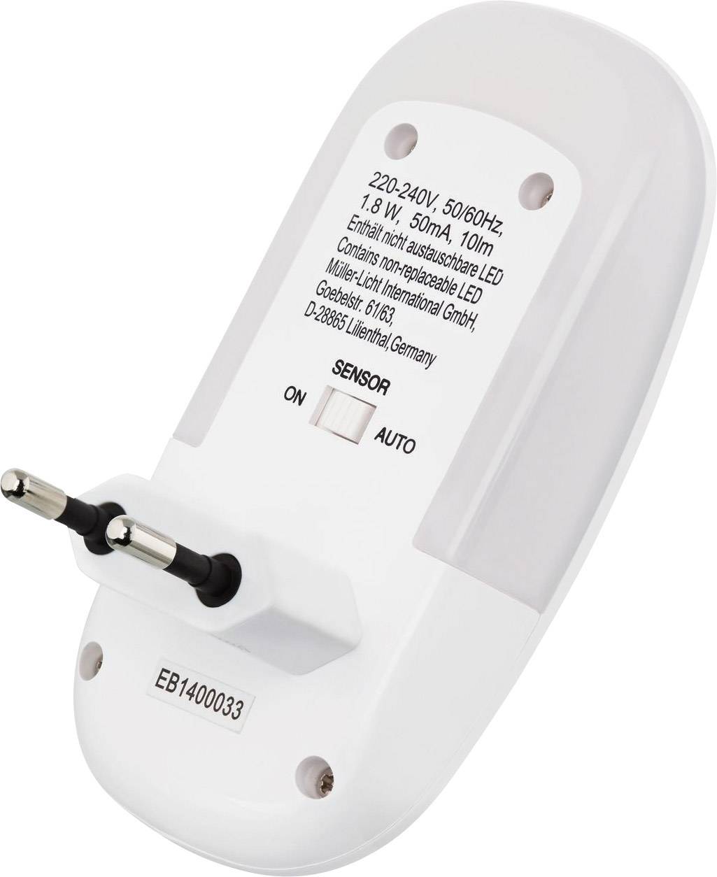 Müller-Licht 57022 Nachtlicht mit Bewegungsmelder Oval LED Bernstein Weiß