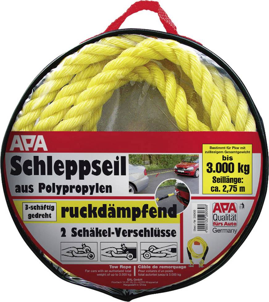 APA 26060 Abschleppseil Polypropylen bis 3000kg