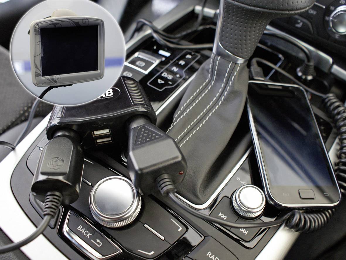 Eufab 16549 Zigarettenanzünder-Verteiler Anzahl Zigarettenkupplungen 2 x Schnittstellen: USB 2 x Belastbarkeit Strom max. 10A