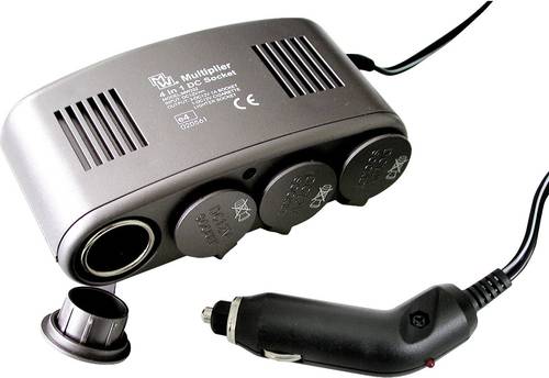 16567 Zigarettenanzünder-Verteiler Anzahl Zigarettenkupplungen 4 x Belastbarkeit Strom max. 4