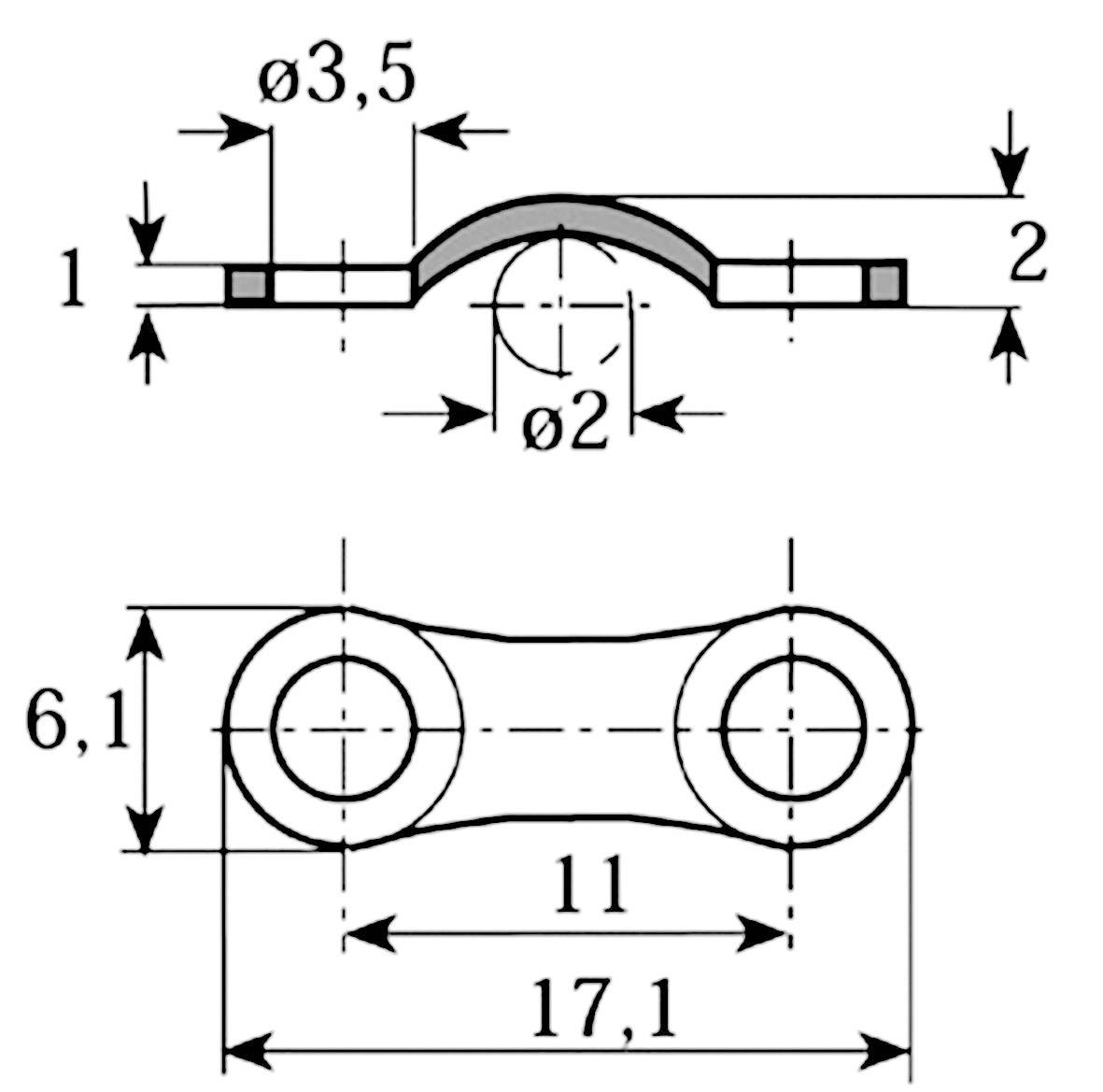 Vogt Verbindungstechnik 5114.99 Klemmmbügel Kontaktoberfläche Verzinkt (Ø x L) 2mm x 17.1mm