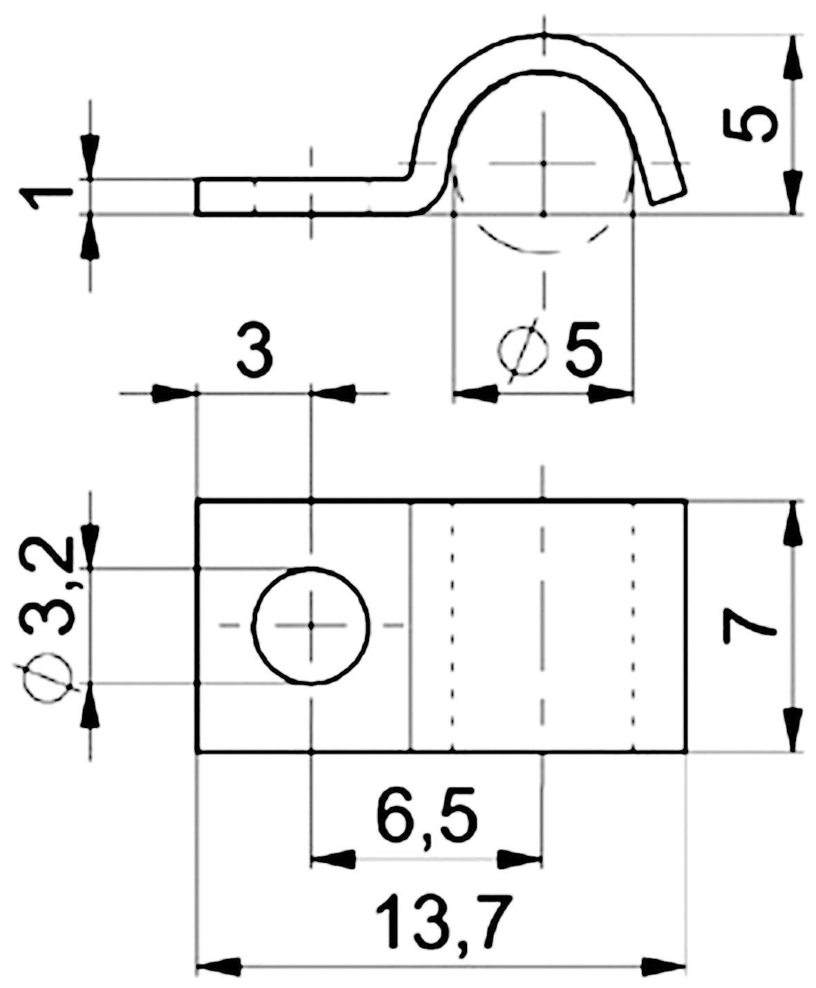 Vogt Verbindungstechnik 5112.99 Klemmmbügel Kontaktoberfläche Verzinkt (Ø x H) 5mm x 5mm