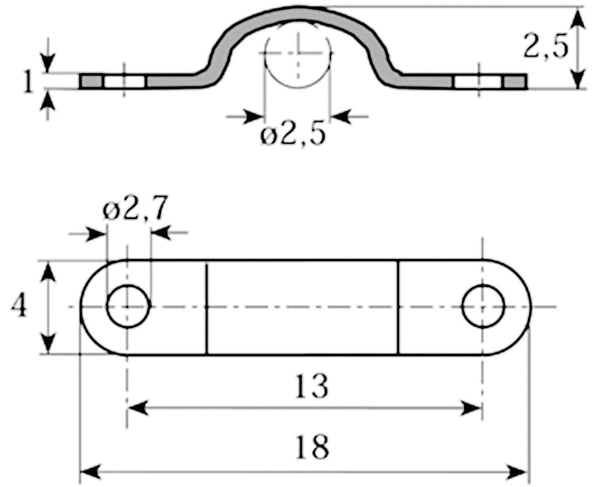 Vogt Verbindungstechnik 5121.99 Klemmmbügel Kontaktoberfläche Verzinkt (Ø x L) 2.50mm x 18mm
