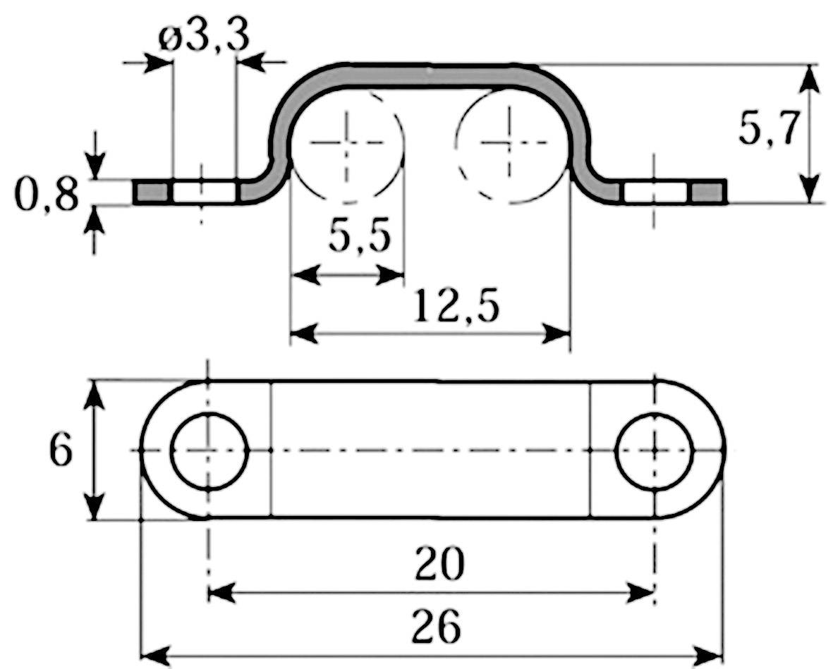 Vogt Verbindungstechnik 5125.99 Klemmmbügel Kontaktoberfläche Verzinkt (Ø x H) 12.50mm x 5.7mm