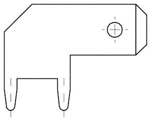 Vogt Verbindungstechnik 3827b08.68 Steckzunge Steckbreite: 4.8mm Steckdicke: 0.8mm 90° Unisoliert Metall 100St.