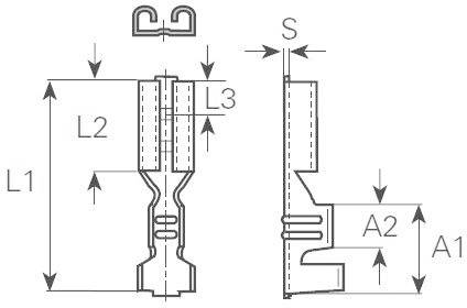Vogt Verbindungstechnik 3800.67 Flachsteckhülse Steckbreite: 4.8mm Steckdicke: 0.5mm 180° Unisoliert Metall