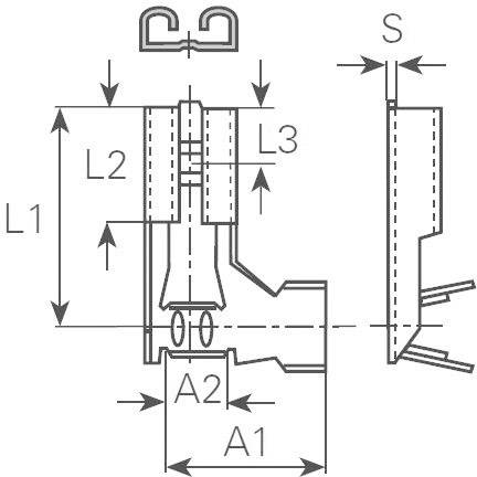 Vogt Verbindungstechnik 380208.67 Flachsteckhülse Steckbreite: 4.8 mm Steckdicke: 0.8 mm 90 ° Uniso