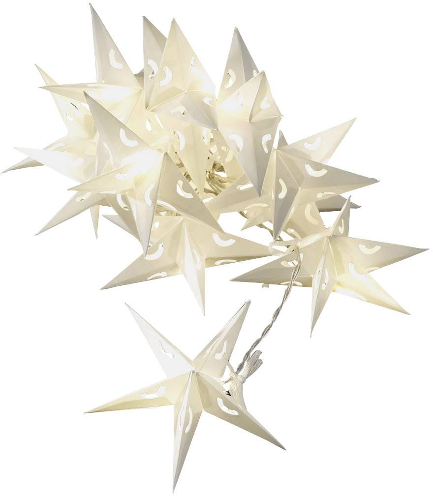 Konstsmide 3195-103 Motiv-Lichterkette Sterne netzbetrieben LED Warmweiß Beleuchtete Länge: 1.98 m