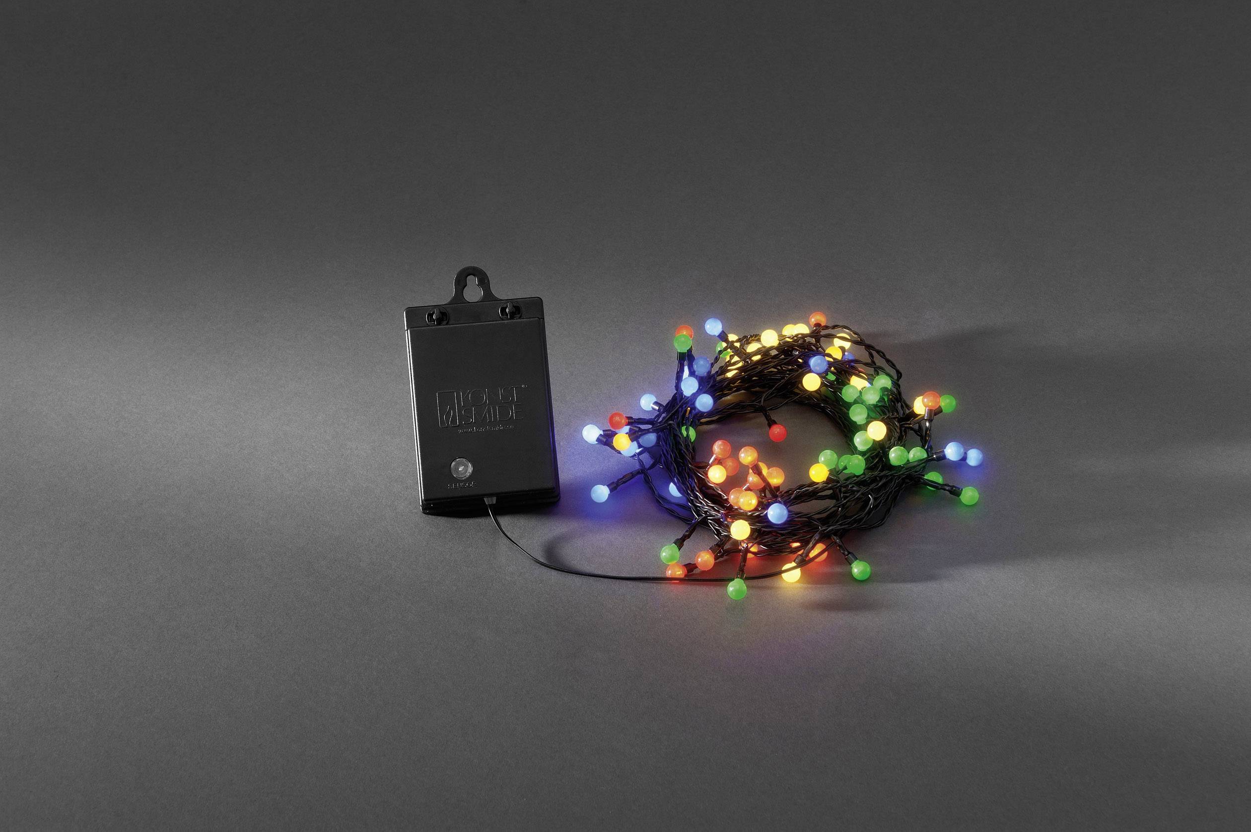 Konstsmide 3741-500 Micro-Lichterkette Außen batteriebetrieben Anzahl Leuchtmittel 80 LED Mehrfarbi