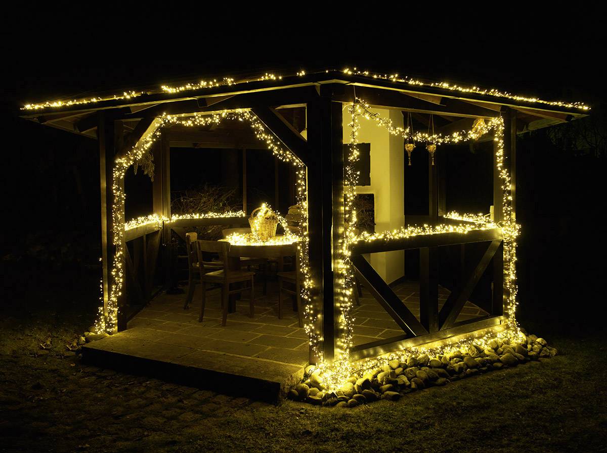 Konstsmide 3792-100 Micro-Lichterkette netzbetrieben Anzahl Leuchtmittel 760 LED Warmweiß Beleuchtete Länge: 4.5 m