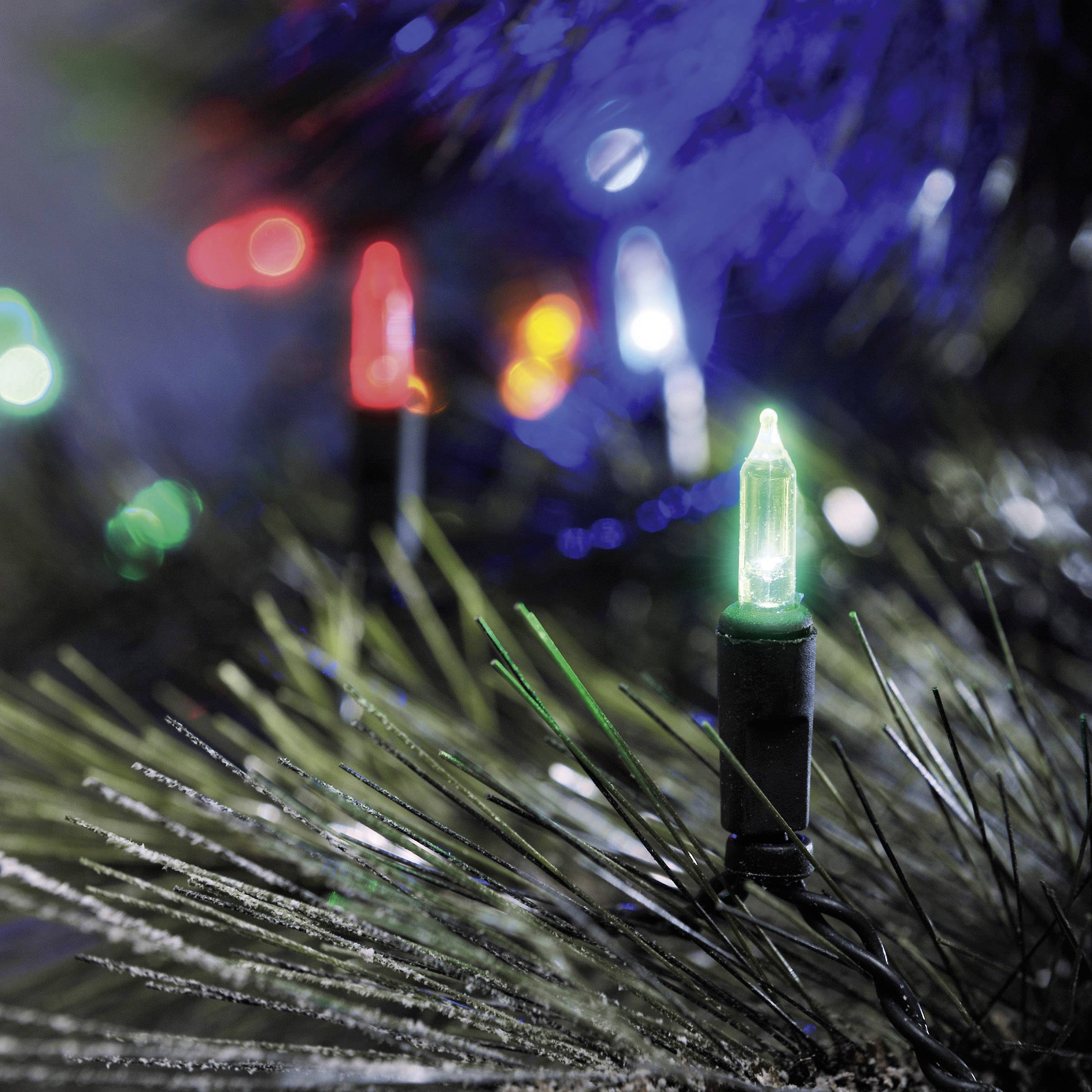 Konstsmide 6021-500 Mini-Lichterkette netzbetrieben LED Mehrfarbig Beleuchtete Länge: 11.85 m