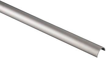 Ein langer, gebogener Metallstab mit glatter, glänzender Oberfläche.