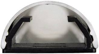 Ein Nebelmittelverteiler in halbkreisförmiger Form, typisch für Bühnen- oder Filmeffekte, aus Metall und Kunststoff.