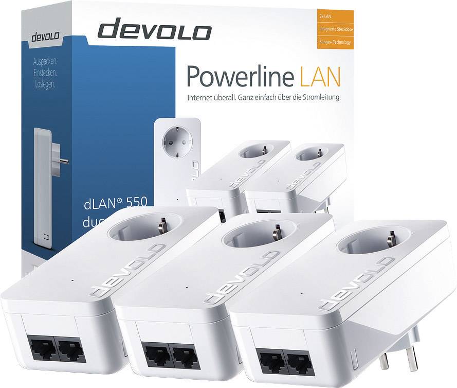 Devolo dLAN® 550 duo+ Powerline Network Kit 500MBit/s