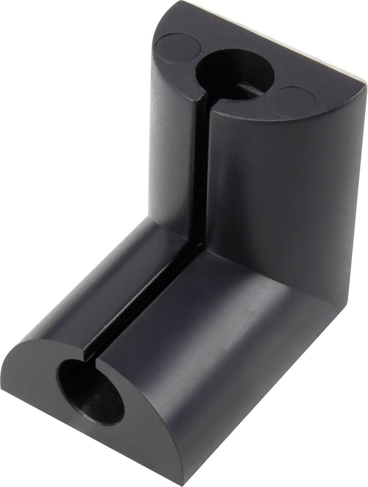 TRU Components Kabelclip 1226937 Bündel-Ø-Bereich 6.70mm (max) für Winkelmontage Schwarz