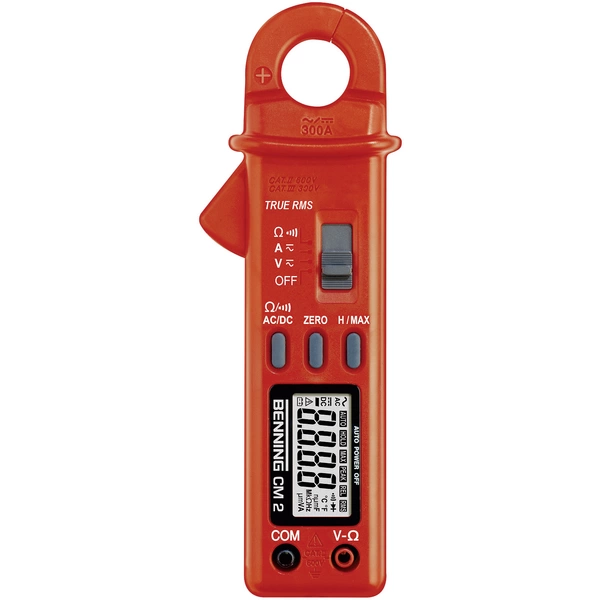 Benning CM 2 Stromzange, Hand-Multimeter digital CAT II 600 V, CAT III 300 V Anzeige (Counts): 4000 Benning CM 2 Stromzange, Hand-Multimeter digital CAT II 600 V, CAT III 300 V Anzeige (Counts): 4000