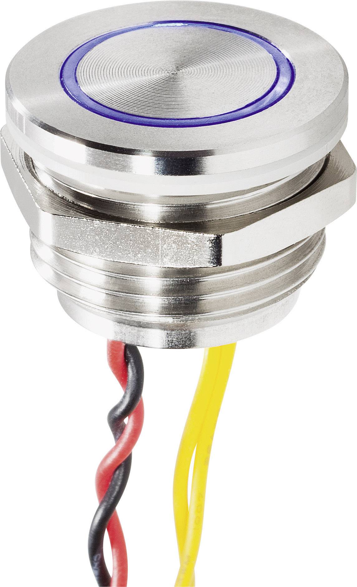 Renkforce RF-4707818 Klingeltaster mit Piezo 1fach Edelstahl, Blau 24 V/0,3A