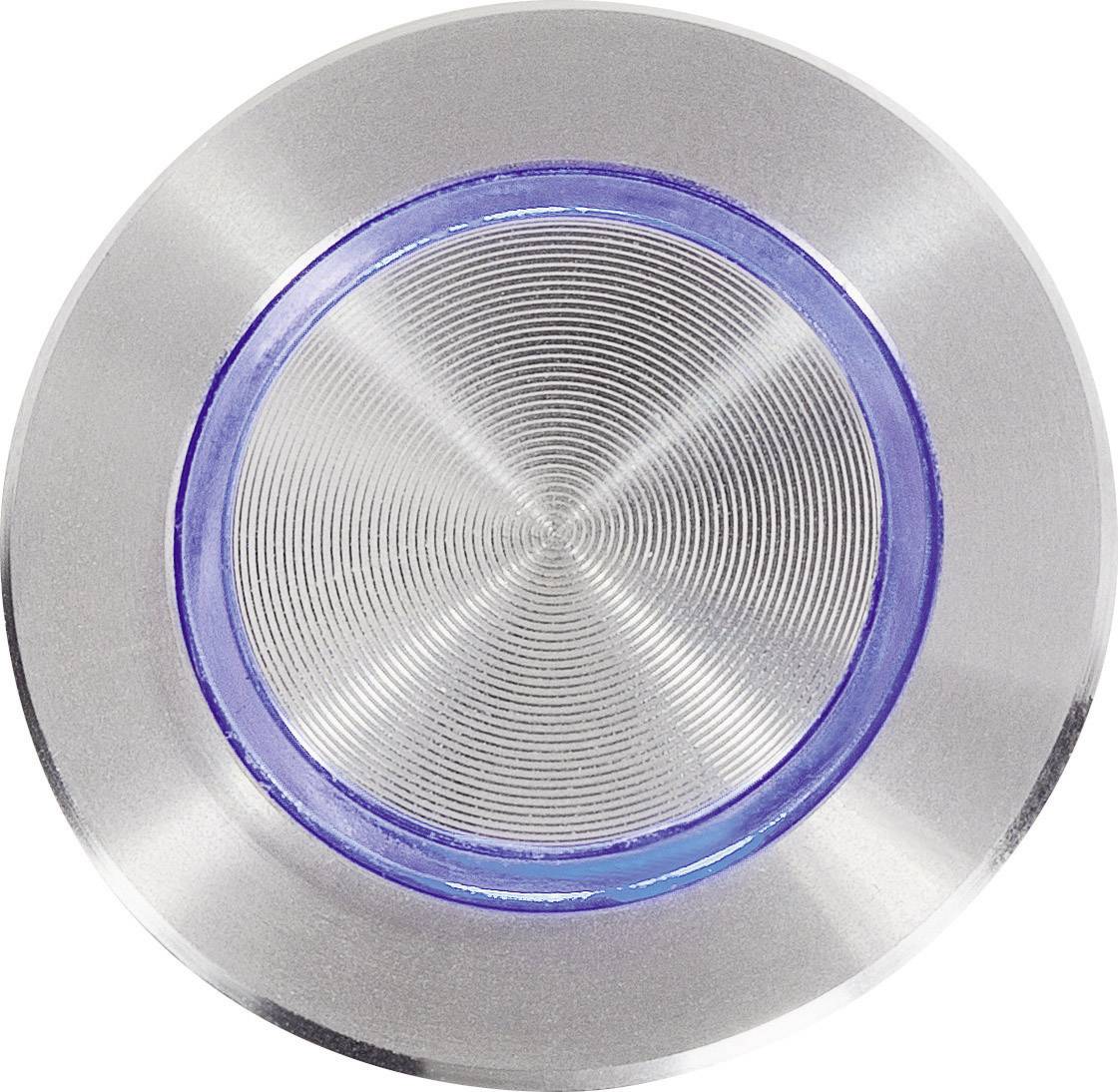 Renkforce RF-4707818 Klingeltaster mit Piezo 1fach Edelstahl, Blau 24 V/0,3A