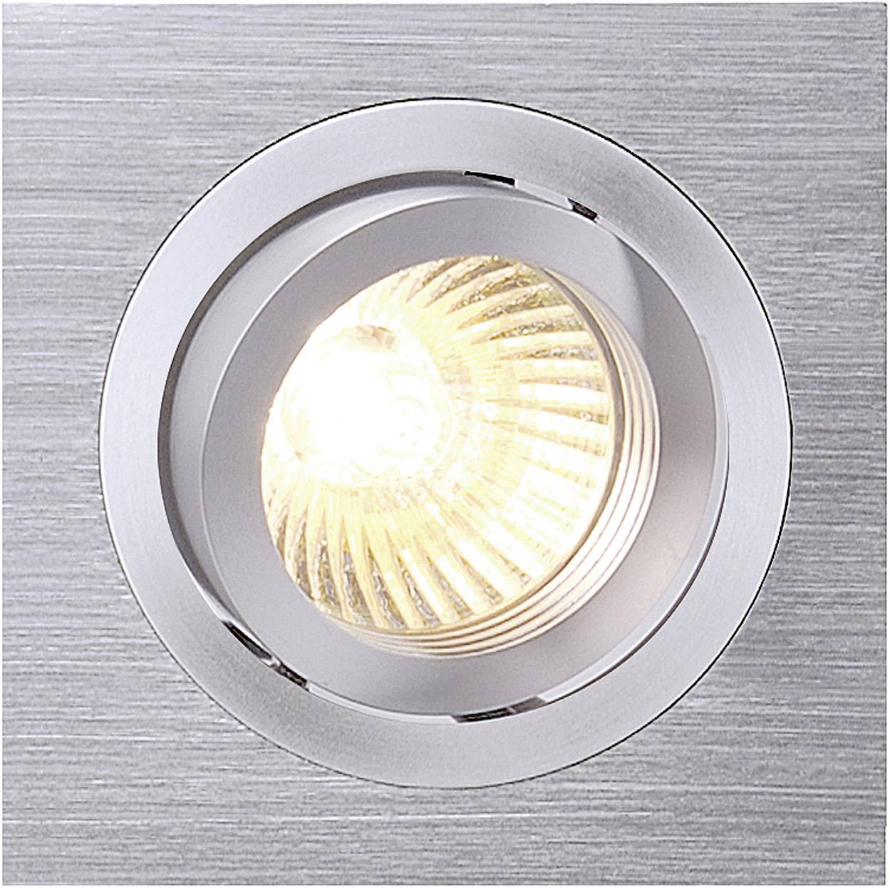 SLV 111361 New Tria I Einbauring Halogen GU10 50W Aluminium (gebürstet)