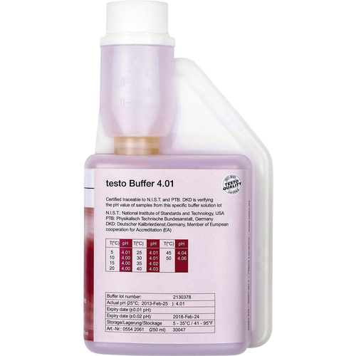 Testo PH-Pufferlösung 4,01 pH-Pufferlösung 4,01 250 ml, Passend für (Details