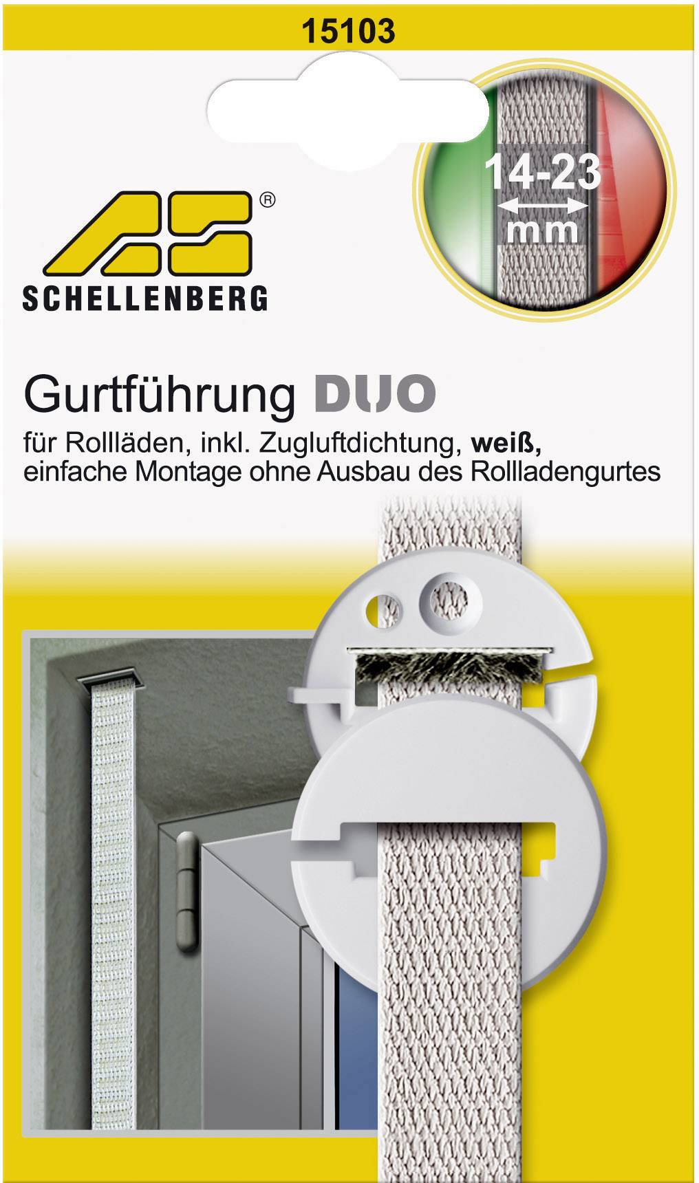 Schellenberg 15103 Gurtführung Passend für (Rollladensysteme) Mini, Schellenberg Maxi