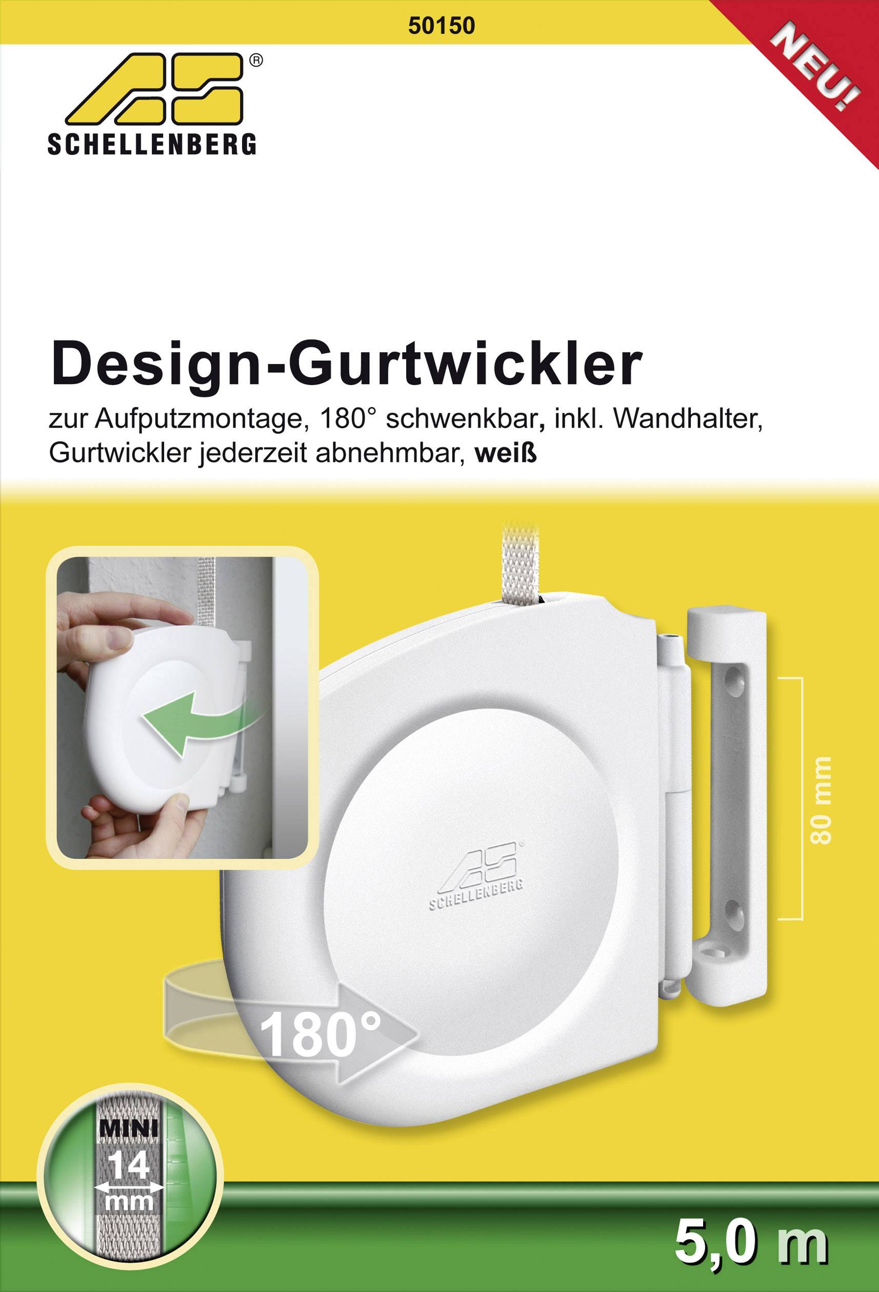 Schellenberg 50150 Gurtwickler Aufputz Passend für (Rollladensysteme) Schellenberg Mini