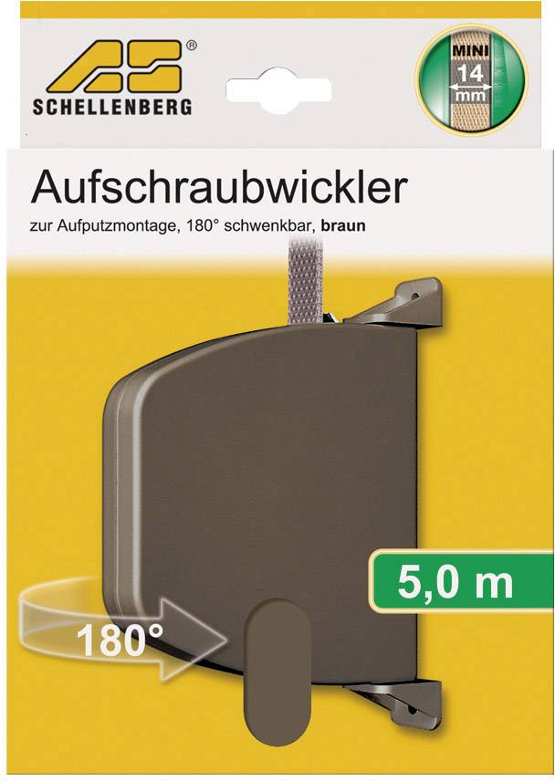 Schellenberg 50504 Gurtwickler Aufputz Passend für (Rollladensysteme) Schellenberg Mini