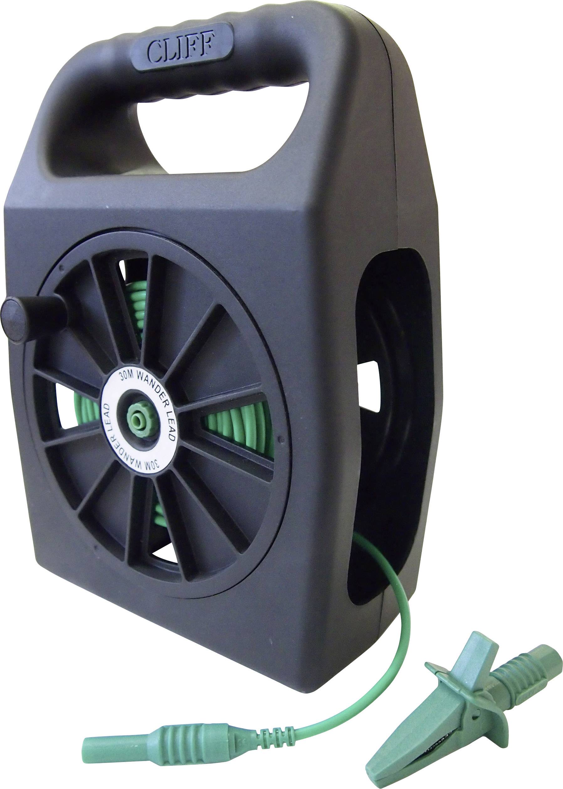 Cliff CIH299450 Erdungsmessleitung Stecker 4 mm Buchse 4 mm 50.00 m Grün 1 St.