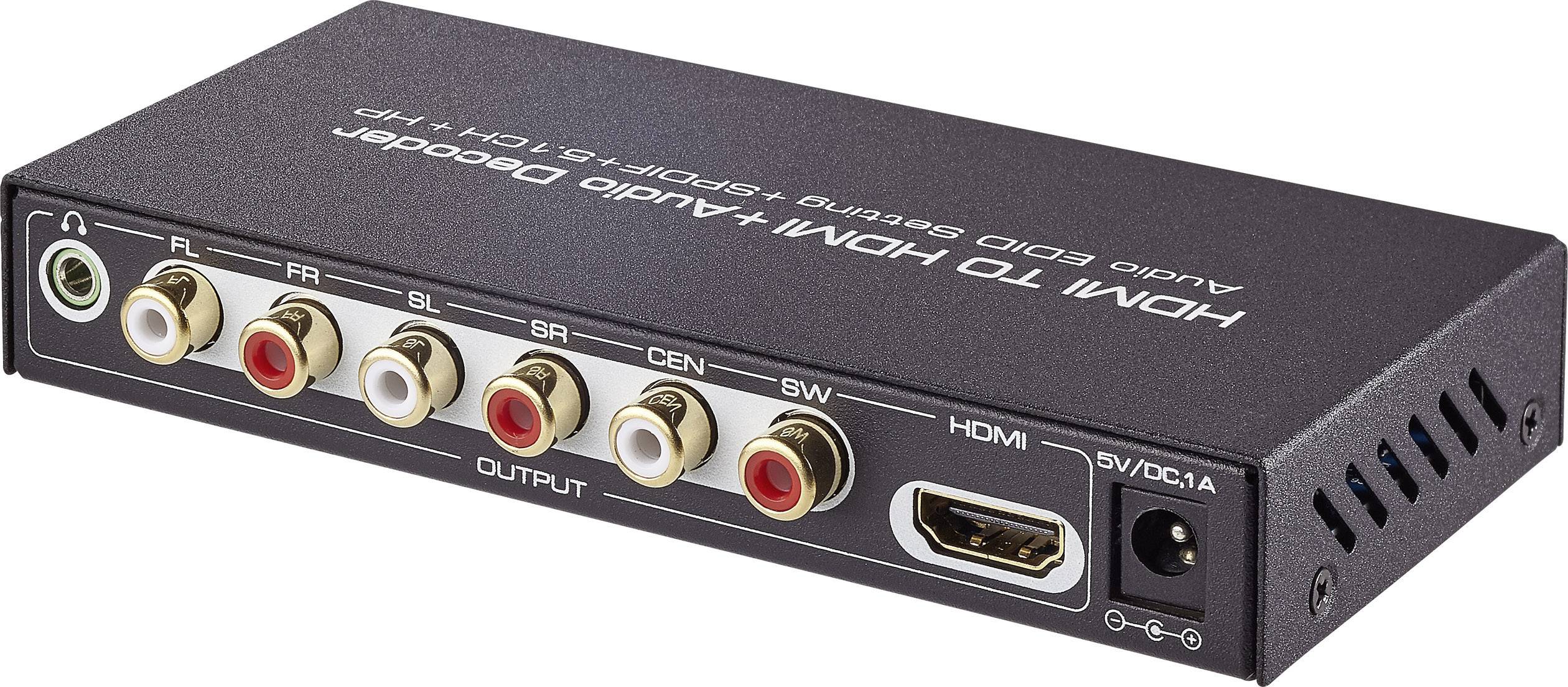 SpeaKa Professional Audio Extraktor [HDMI - HDMI, Cinch, Toslink] 1920 x 1080 Pixel SP-AE-H/6K