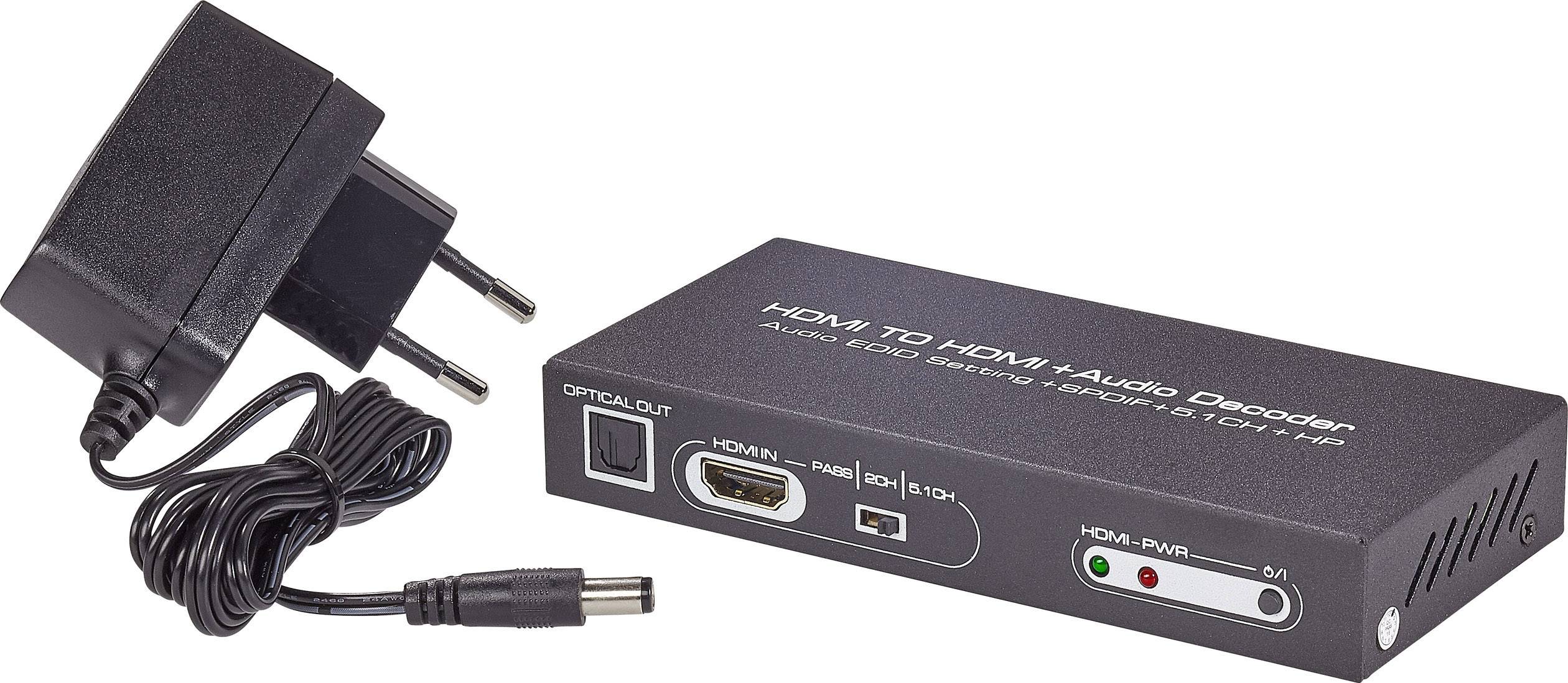 SpeaKa Professional Audio Extraktor [HDMI - HDMI, Cinch, Toslink] 1920 x 1080 Pixel SP-AE-H/6K