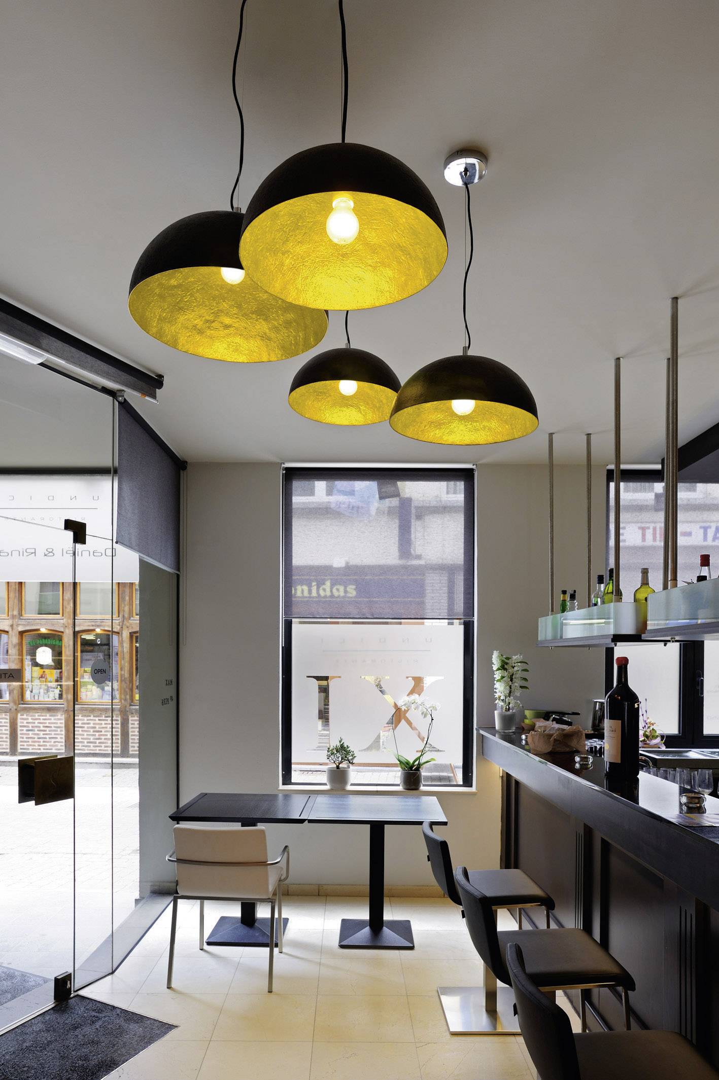 SLV Forchini PD-1 155530 Pendelleuchte LED E27 40W Schwarz, Gold