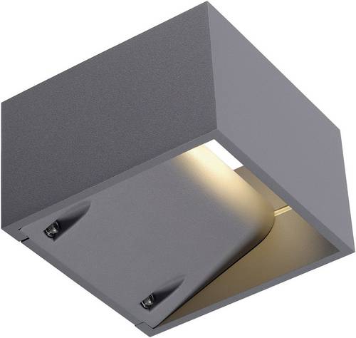 SLV Logs Wall 232104 LED-Außenwandleuchte 6W Warm-Weiß Silber-Grau