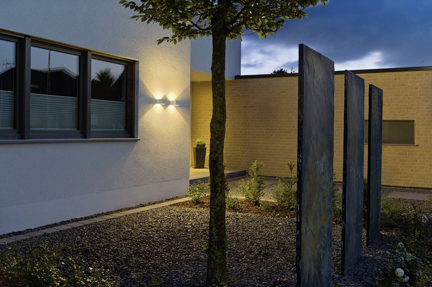 SLV Logs Wall 232105 LED-Außenwandleuchte LED LED fest eingebaut 6W Anthrazit