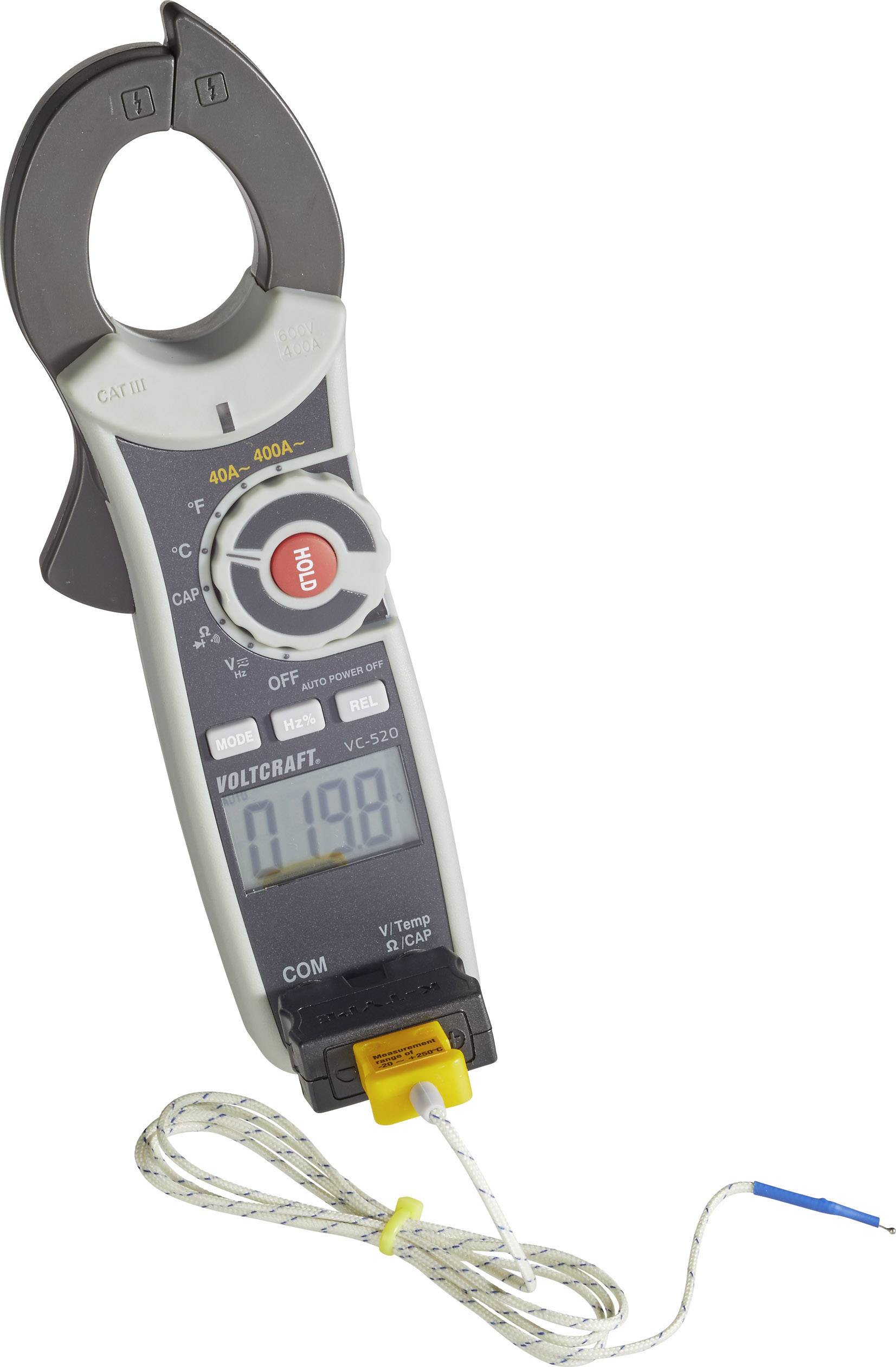 VOLTCRAFT VC-520 Stromzange digital CAT III 600V Anzeige (Counts): 4000