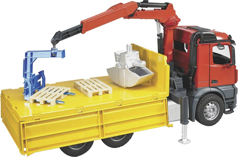 Bruder Baufahrzeug Modell Mercedes Benz Arocs mit Kran Fertigmodell Baufahrzeug Modell