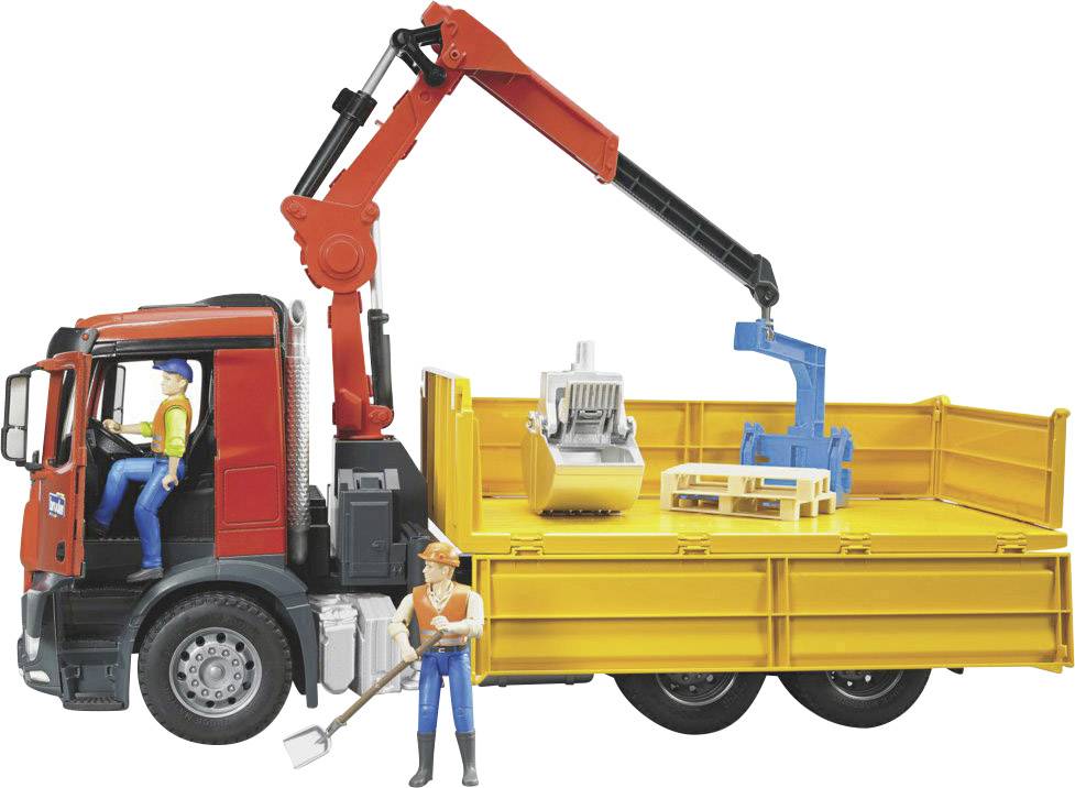 Bruder Baufahrzeug Modell Mercedes Benz Arocs mit Kran Fertigmodell Baufahrzeug Modell