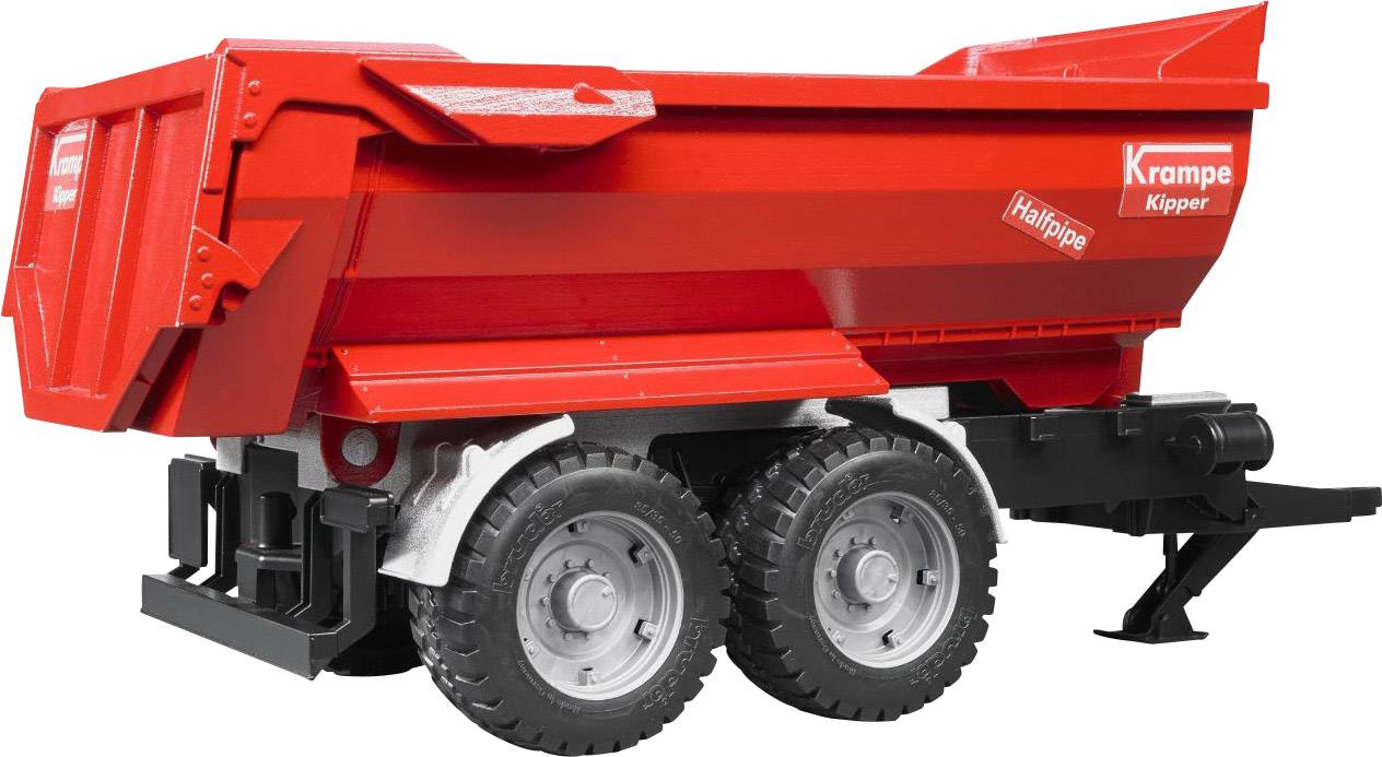 Bruder Krampe Tandem-Halfpipe-Kippanhänger Fertigmodell Landwirtschafts Modell