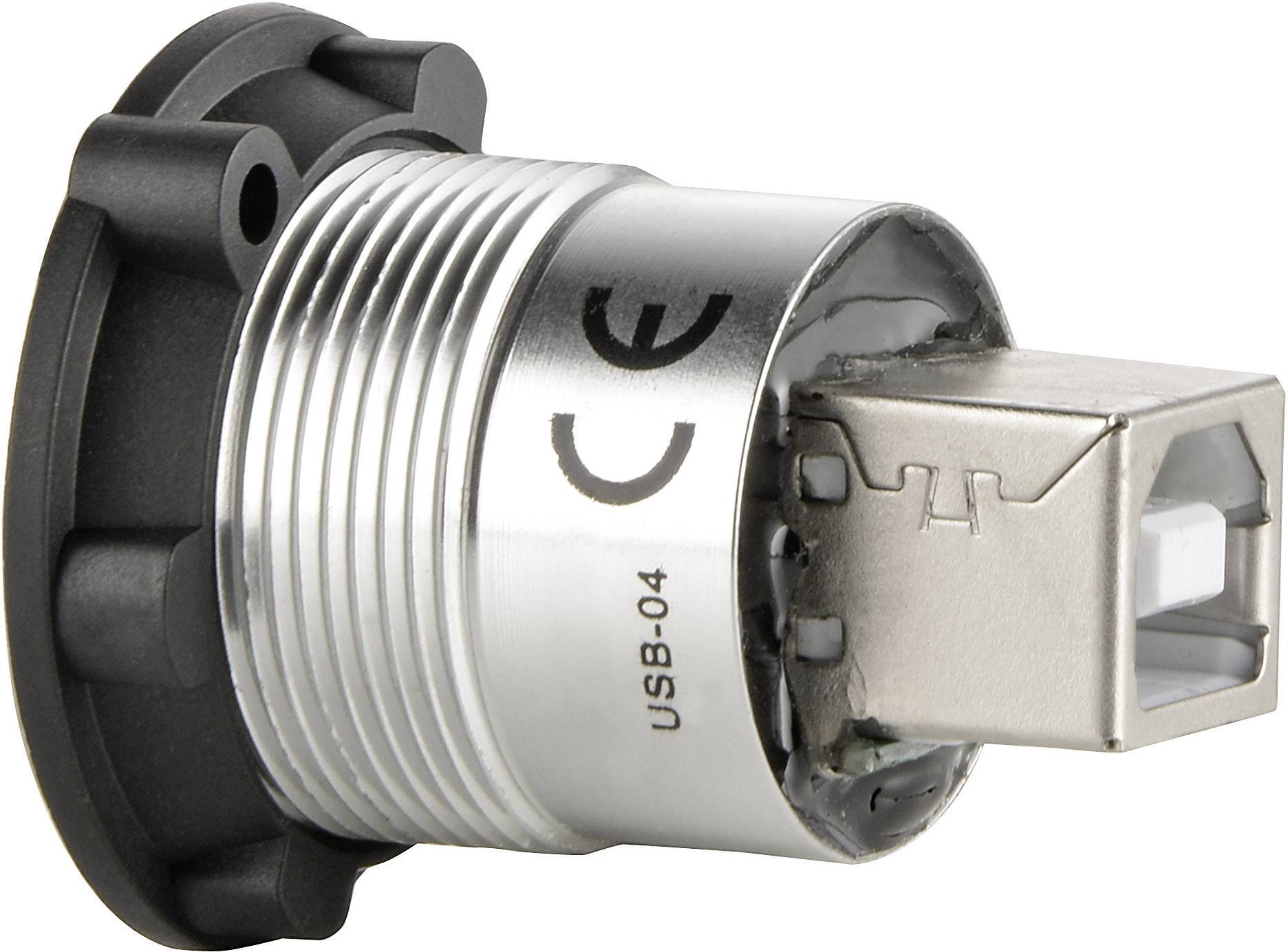 TRU Components USB-02 USB-Einbaubuchse 2.0 Buchse, Einbau USB-Buchse Typ A auf USB-Buchse Typ B Inhalt: 1St.