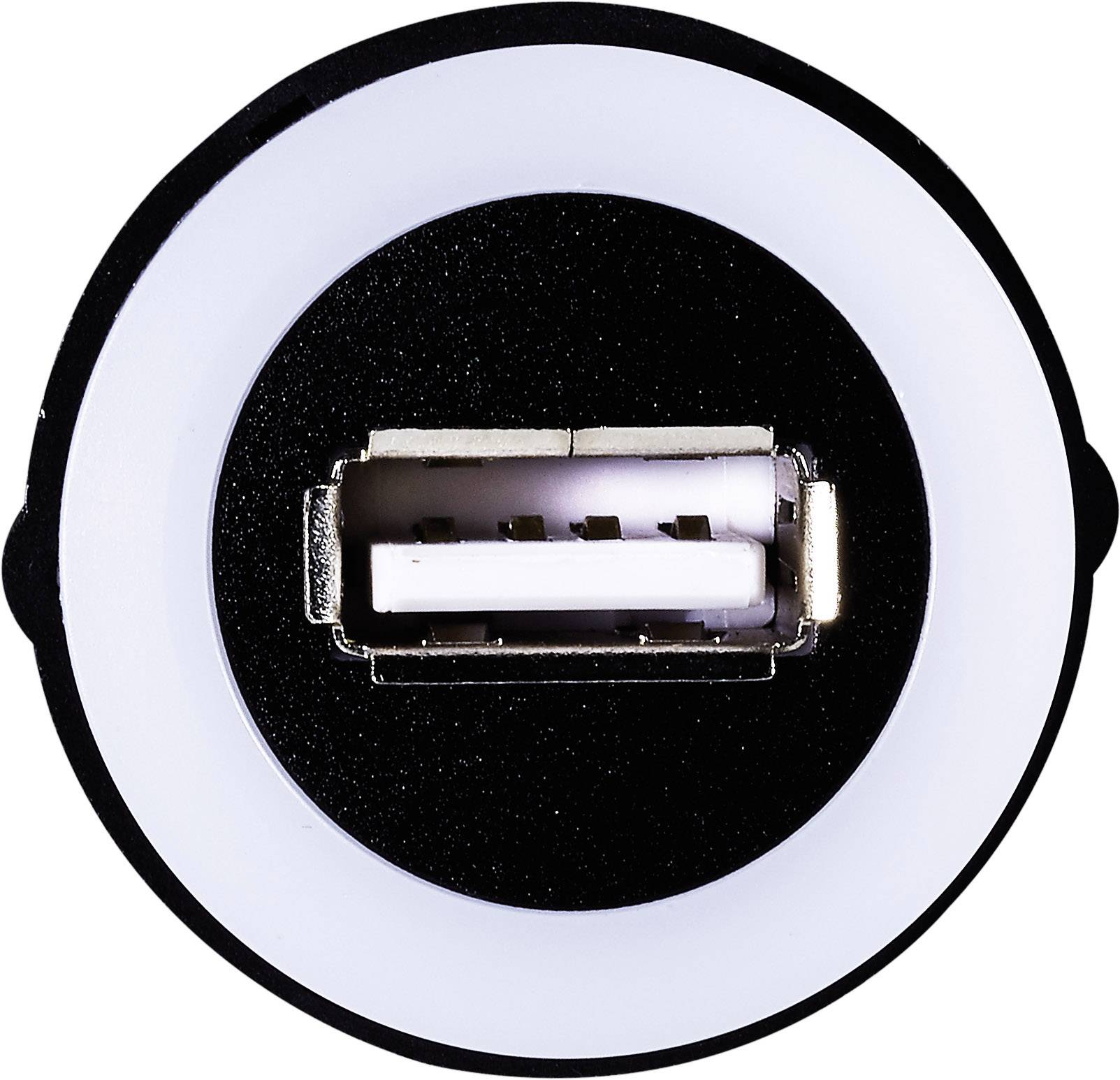 TRU Components USB-05-BK USB-Einbaubuchse 2.0 Buchse, Einbau, Stecker USB-Buchse Typ A, beleuchtet auf USB-Stecker Typ A mit 60cm