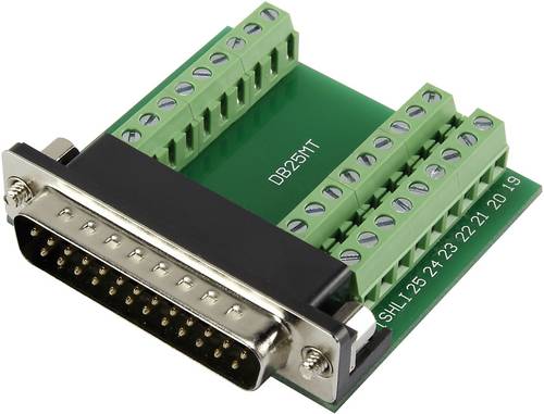 TRU Components DSUB25M-27TB-3 1229325 D-SUB Stecker 90 ° Polzahl: 25 Schrauben 1 St.