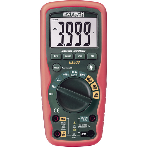 Extech EX503 Hand-Multimeter digital Wasserdicht (IP67) CAT III 1000 V, CAT IV 600V Anzeige (Counts): 4000