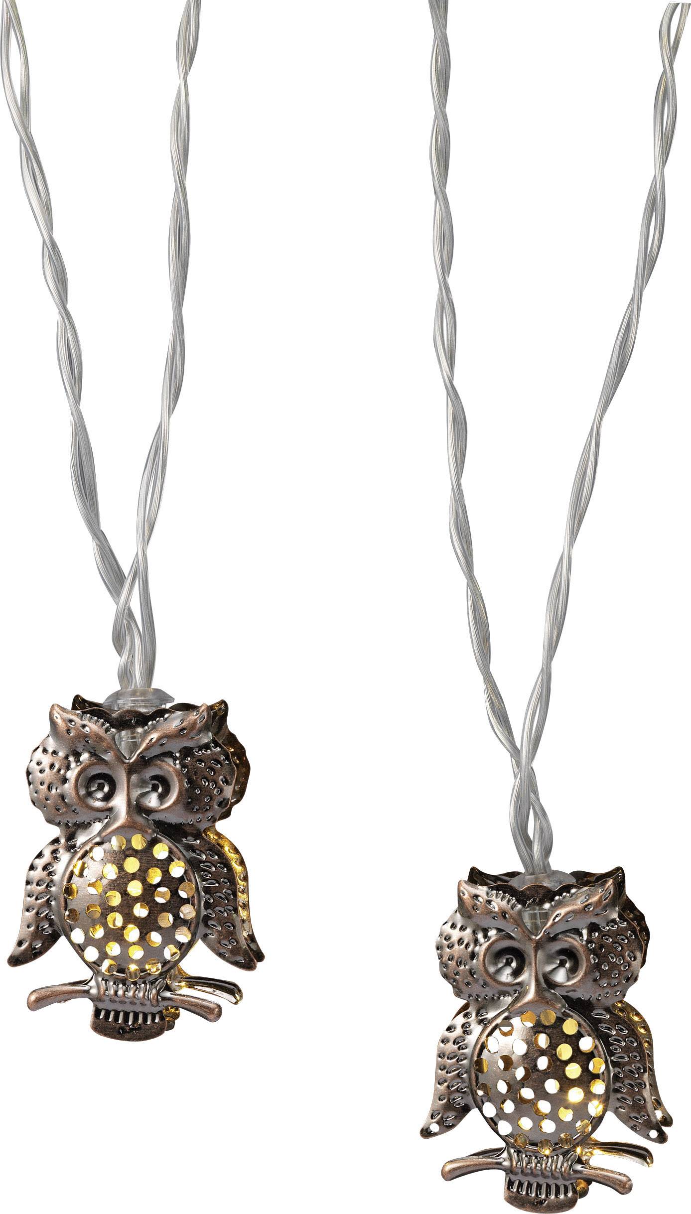 Polarlite LBA-20-004 Motiv-Lichterkette Eulen Innen batteriebetrieben Anzahl Leuchtmittel 8 LED Warmweiß