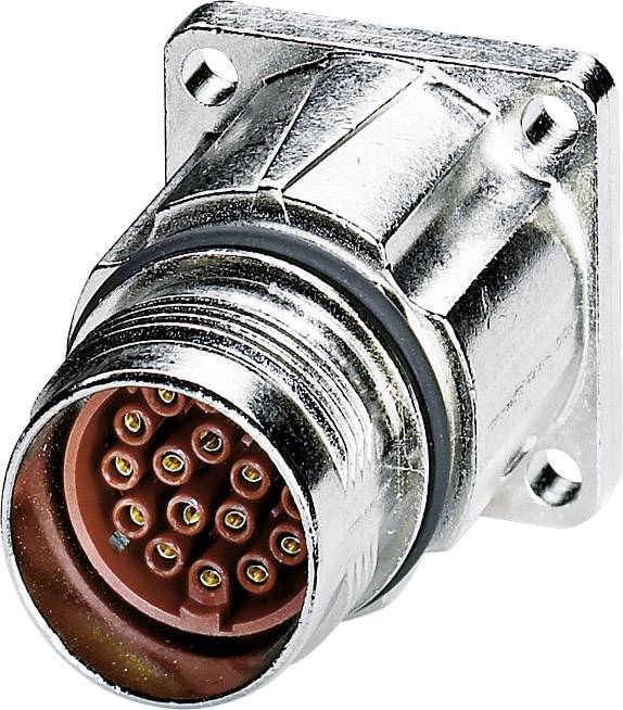 Metallischer Rundsteckverbinder mit mehreren Pins, geeignet für industrielle Anwendungen.