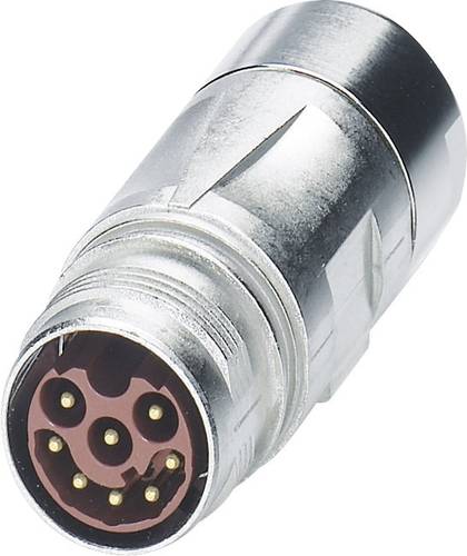 Phoenix Contact M17 Compact Kupplungssteckverbinder 1613896 ST-17P1N8A9K03S Silber Inhalt: 1 St.