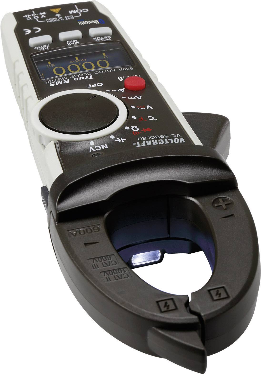 VOLTCRAFT VC-595OLED Stromzange digital OLED-Display CAT III 600 V, CAT II 1000V Anzeige (Counts): 6000