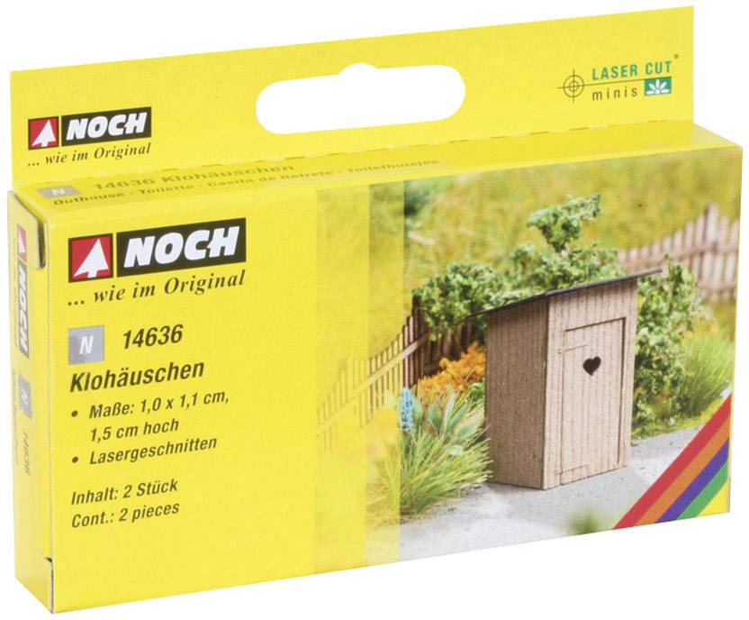 NOCH Laser-Cut minis® 14636 N Laser-Cut minis® Klohäuschen Lasercutbausatz
